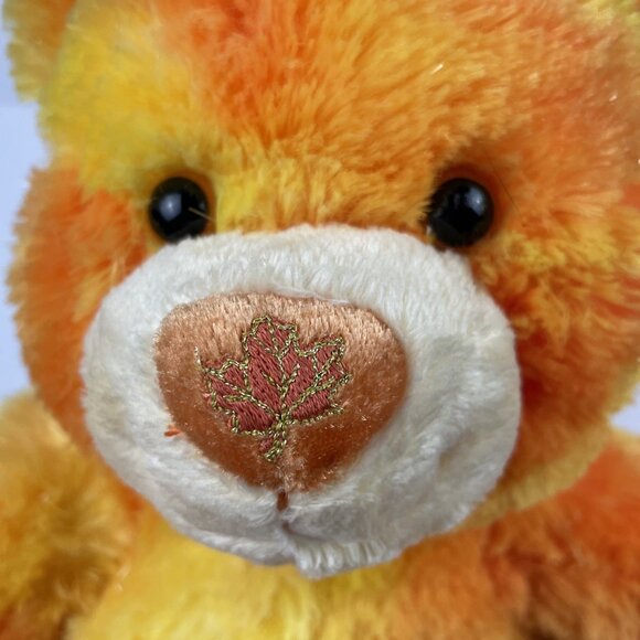 Build-A-Bear Four Seasons 15" Autumn Bear with Maple Leaf Sparkly Orange Fur - Picture 3 of 8